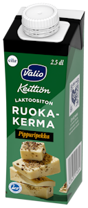 Valio Keittiön ruokakerma 2,5 dl Pippuri Pekka pippurijuusto laktoositon UHT