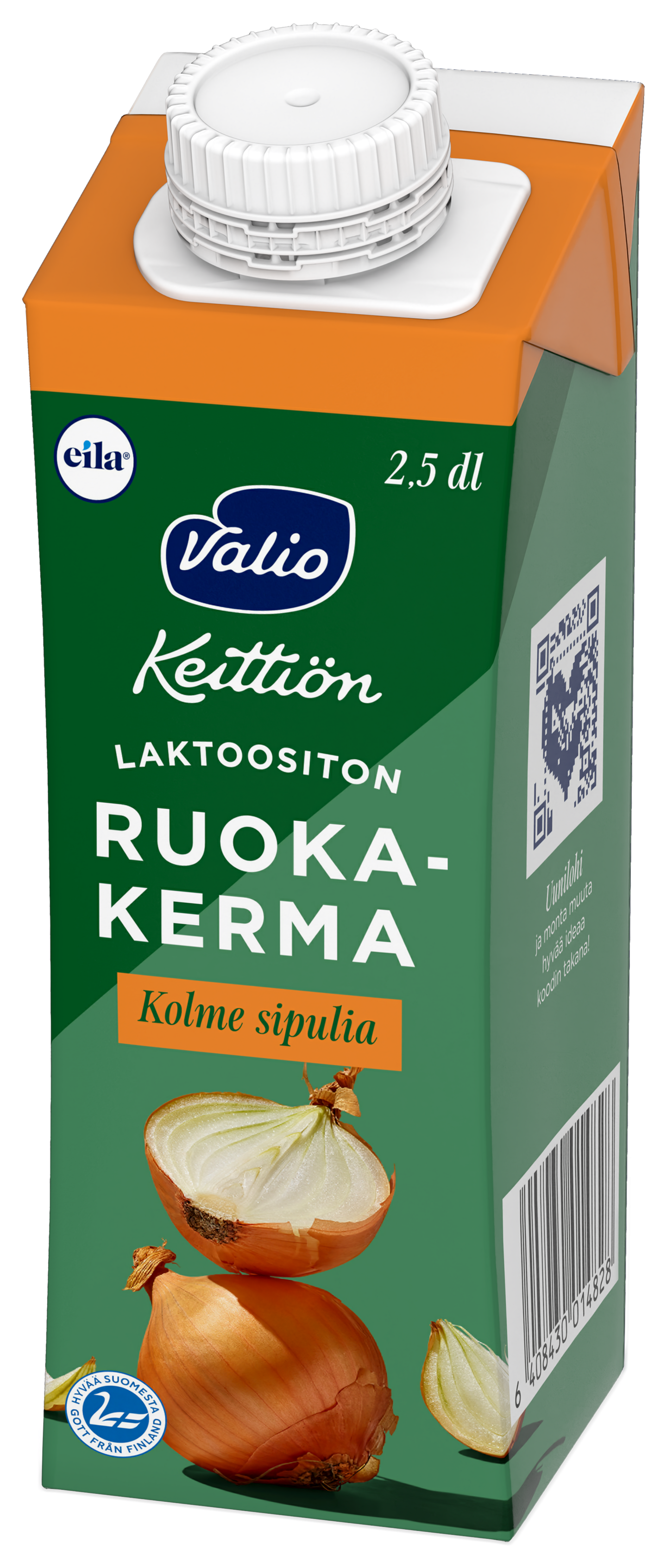 Valio Keittiön ruokakerma 2,5 dl kolme sipulia laktoositon UHT