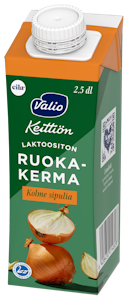 Valio Keittiön ruokakerma 2,5 dl kolme sipulia laktoositon UHT