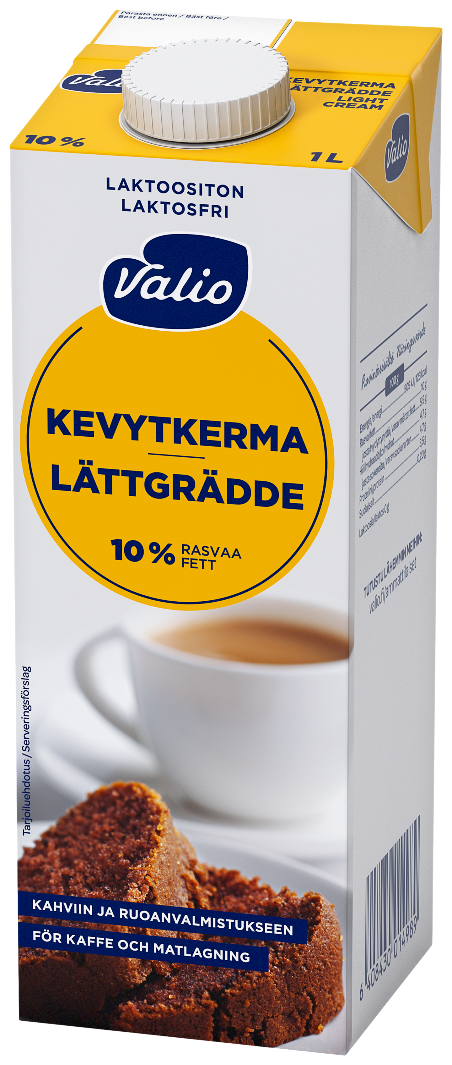 Valio kevytkerma 1 l UHT laktoositon