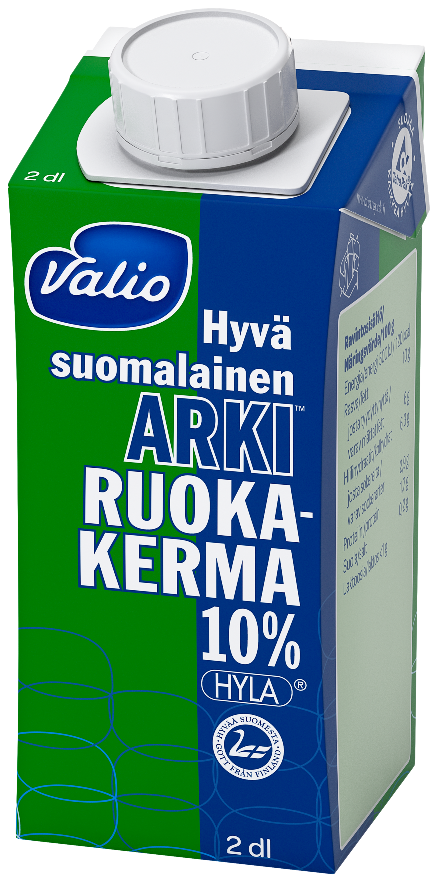 Valio Hyvä suomalainen Arki ruokakerma 10 % 2dl  HYLA UHT
