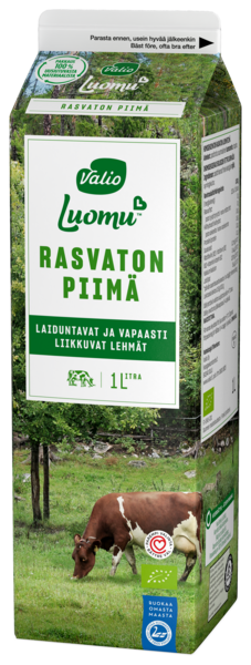 Valio Luomu™ rasvaton piimä 1 l