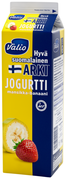 Valio Hyvä suomalainen Arki™ jogurtti 1 kg mansikka-banaani