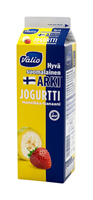 Valio Hyvä suomalainen Arki™ jogurtti 1 kg mansikka-banaani
