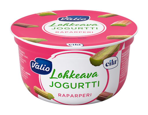 Valio lohkeava jogurtti 150g raparperi laktoositon