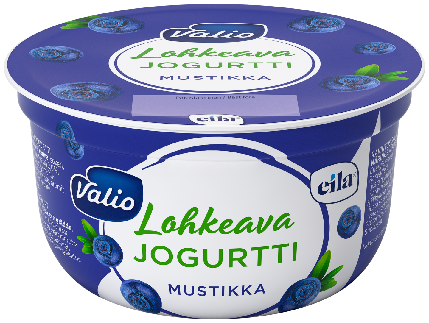 Valio lohkeava jogurtti 150g mustikka laktoositon