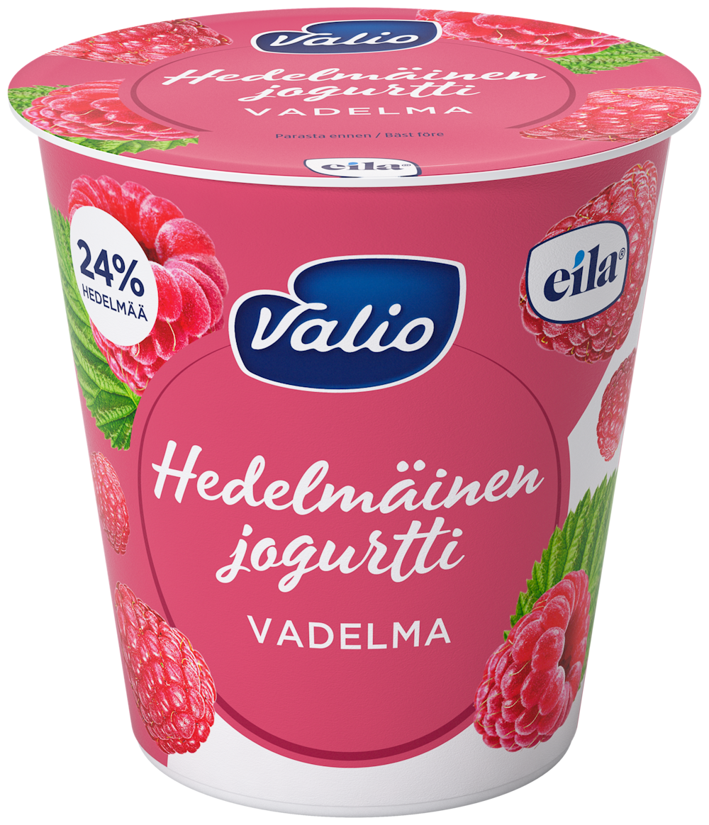 <b>Valio</b> hedelmäinen jogurtti 150 g vadelma laktoositon.