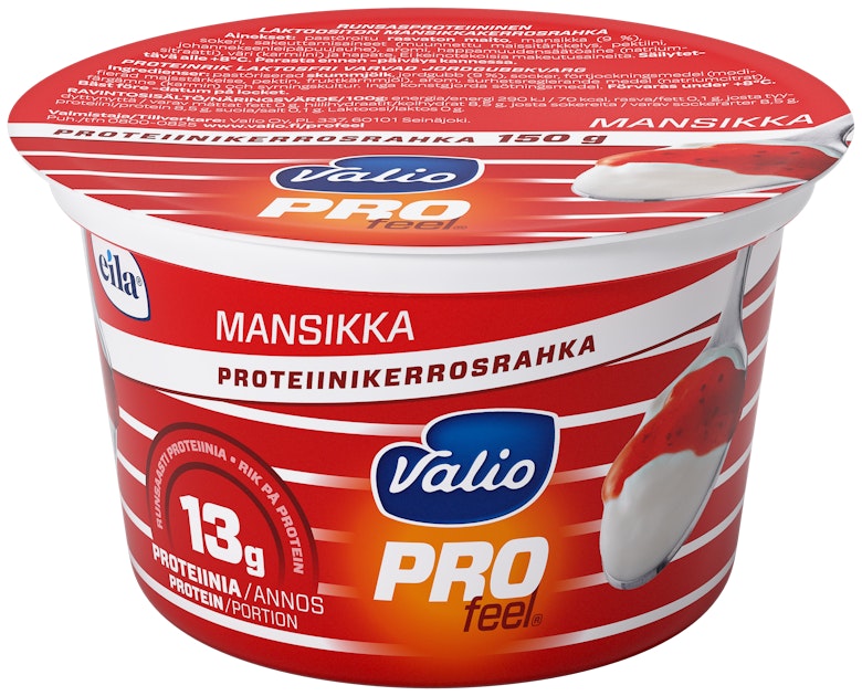 Valio PROfeel proteiinikerrosrahka 150 g mansikka laktoositon | K-Ruoka  Verkkokauppa