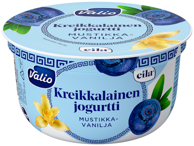 Valio kreikkalainen jogurtti 150g mustikka-vanilja laktoositon