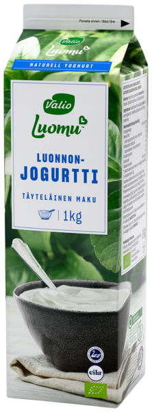 Valio luomu luonnonjogurtti 1kg laktoositon