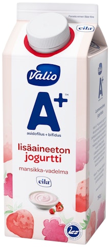 Valio A+™ jogurtti 750 g mansikka-vadelma lisäaineeton laktoositon
