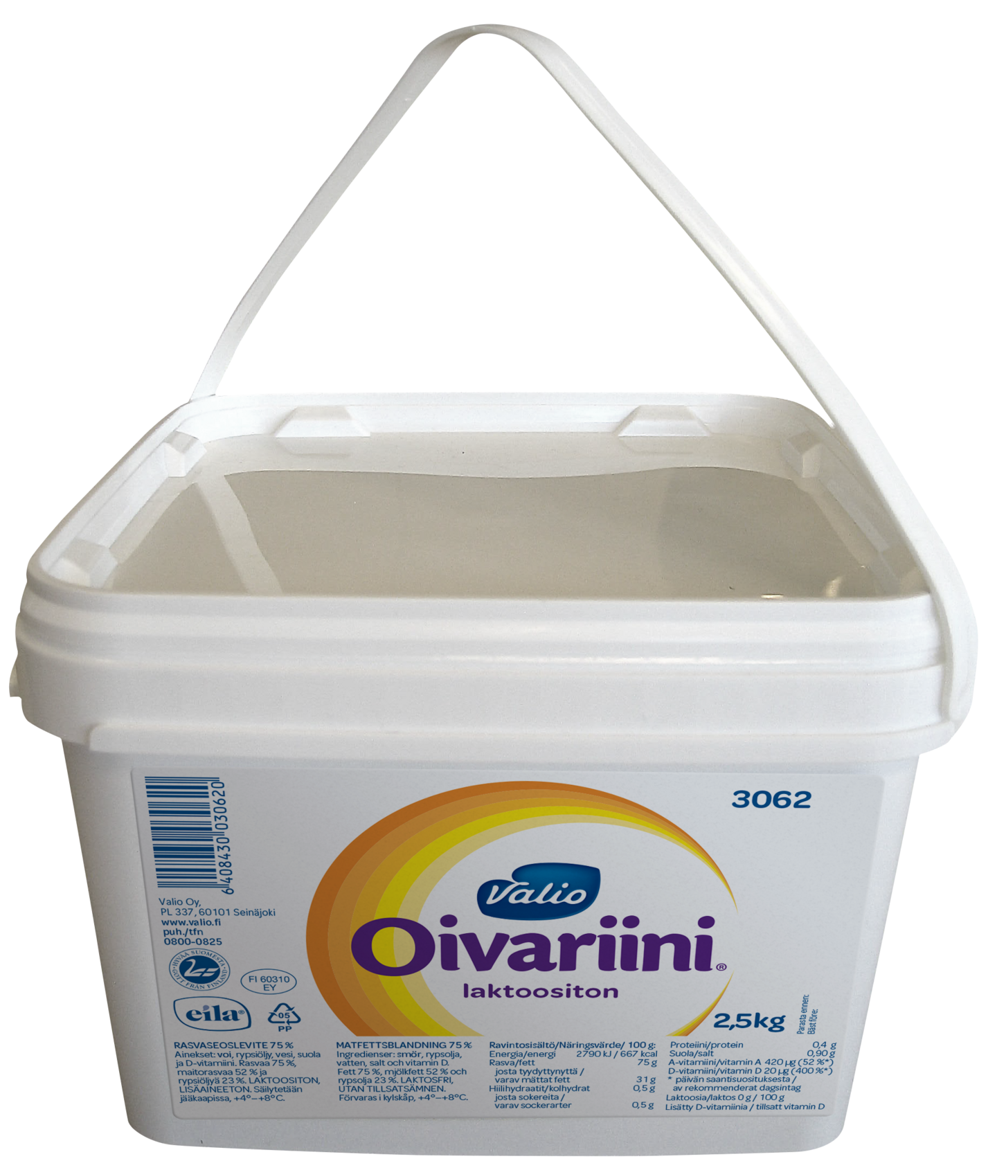 Valio Oivariini 2,5 kg laktoositon sanko