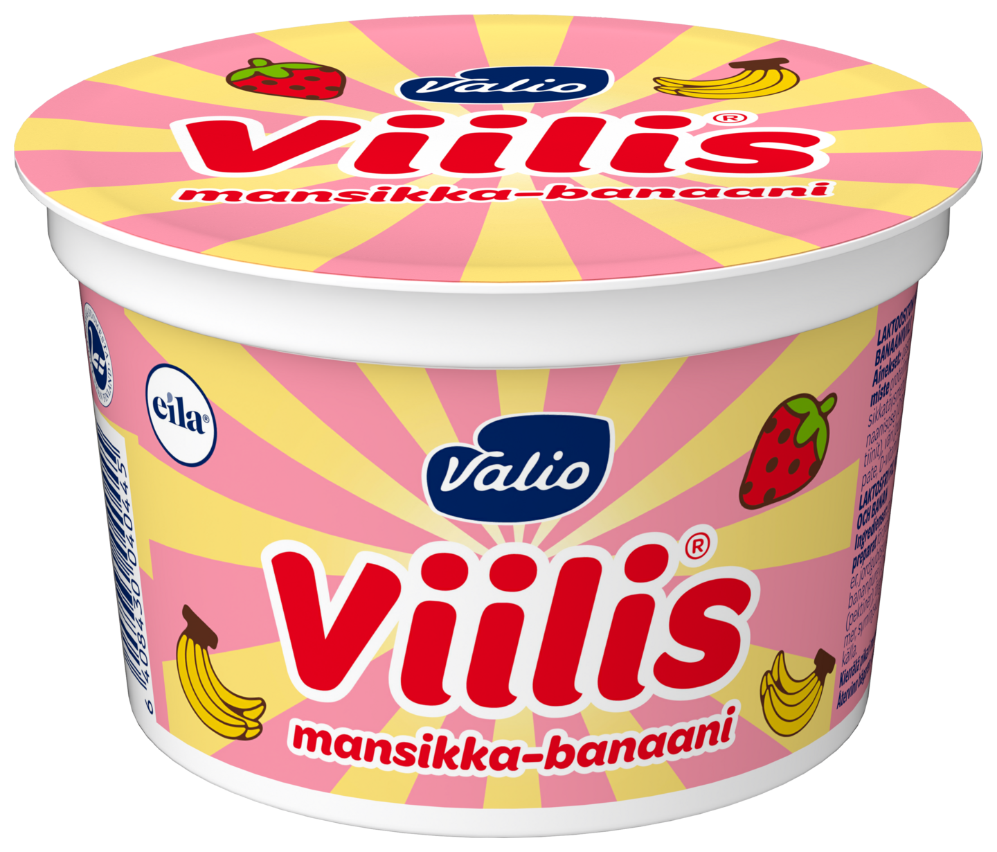 Valio Viilis 200g mansikka banaani laktoositon