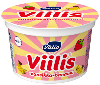 Valio Viilis 200g mansikka-banaani laktoositon