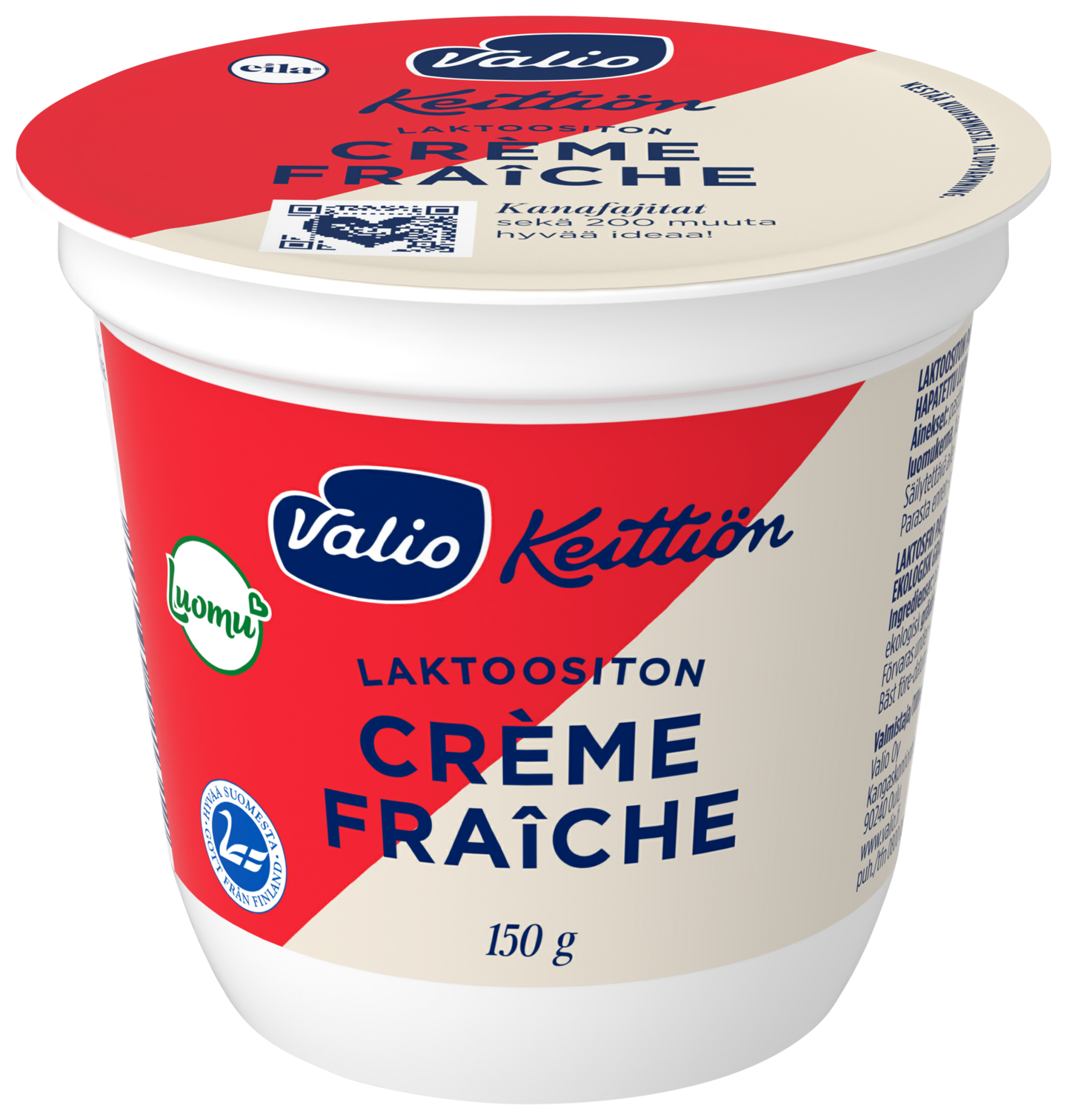 Valio Keittiön creme fraiche 150g laktoositon luomu