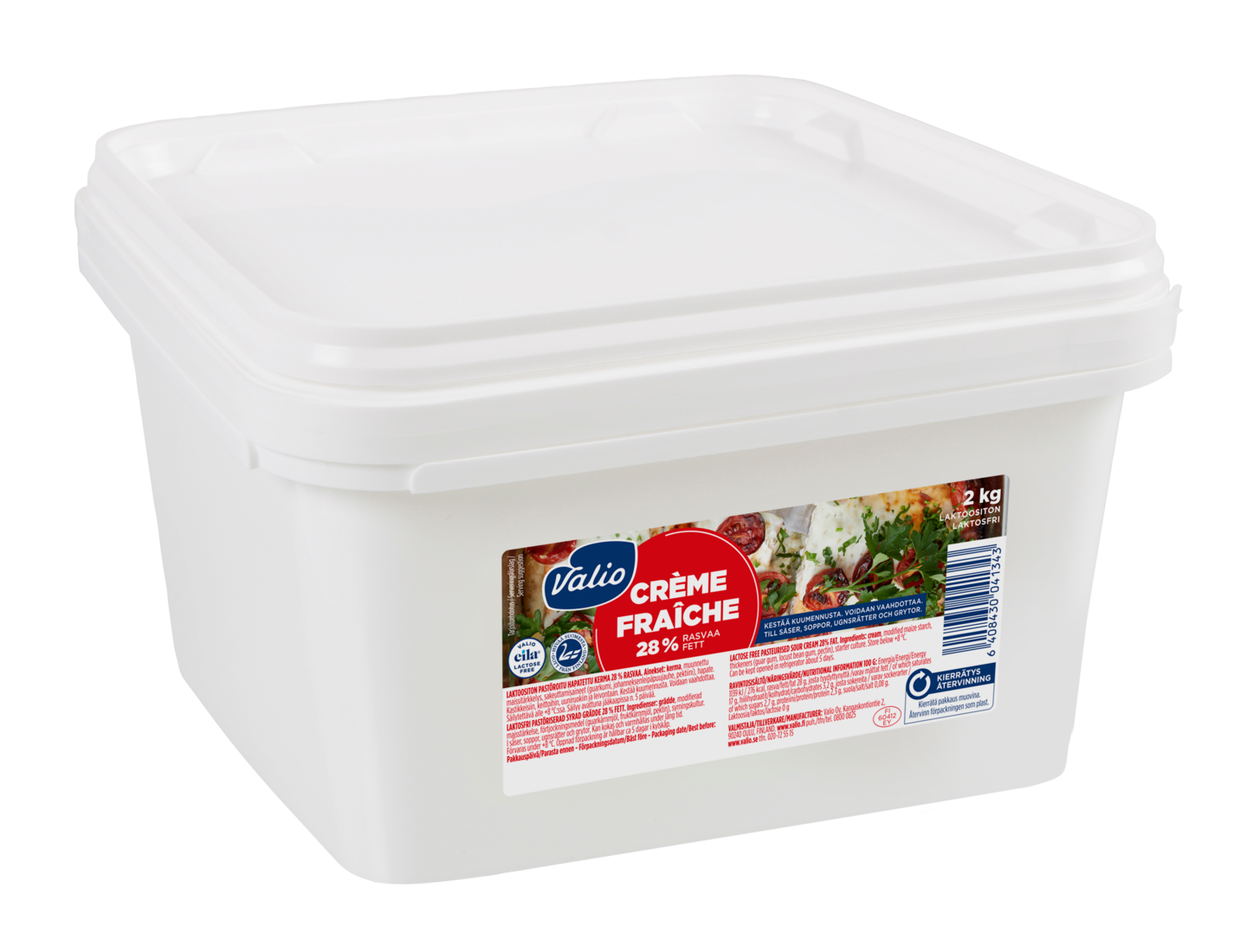 Valio crème fraîche 2 kg laktoositon