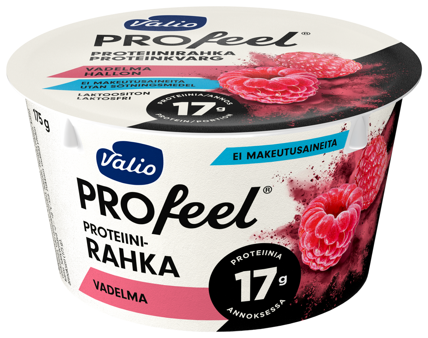 Valio PROfeel proteiinirahka 175 g vadelma laktoositon