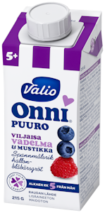 Valio Onni vadelma-mustikkapuuro 215g 5kk UHT