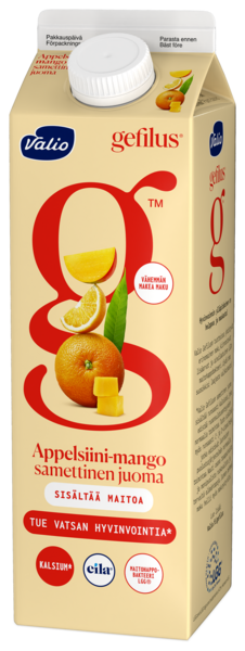 Valio Gefilus samettinen juoma 1l appelsiini-mango laktoositon