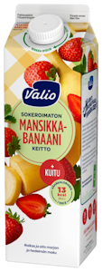 Valio mansikka-banaanikeitto+kuitu 1 kg sokeroimaton