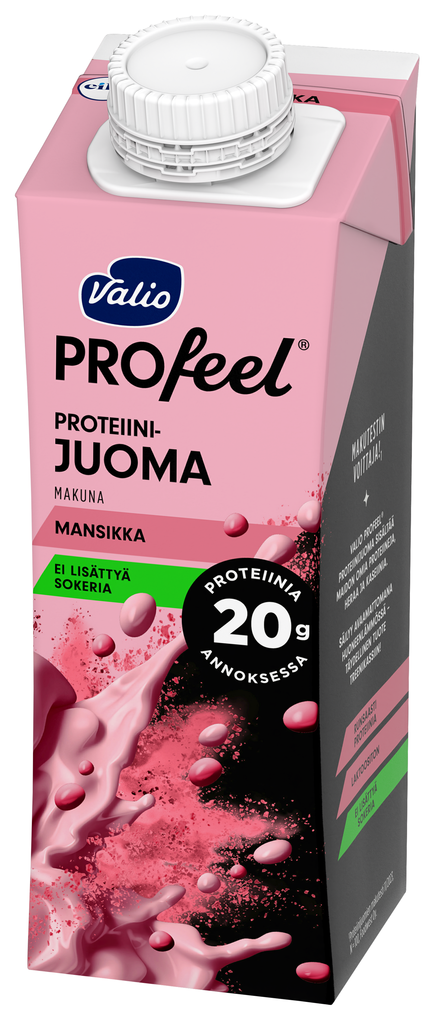 Valio PROfeel proteiinijuoma mansikkainen 2,5dl UHT