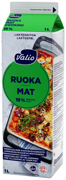 Valio Ruoka 15% 1l laktoositon