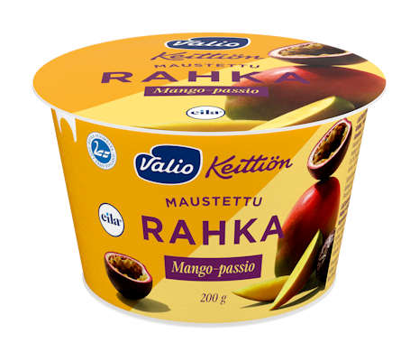 Valio Keittiön maustettu rahka 200g mango-passio laktoositon