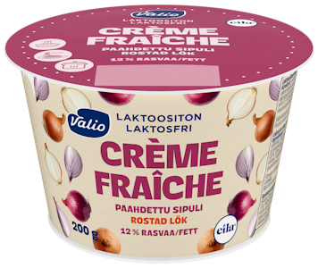 Valio creme fraiche 12% 200g paahdettu sipuli laktoositon