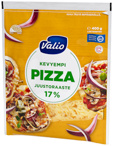 Valio pizzajuusto 400g 17% kevyt raaste