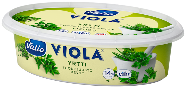 Valio Viola® kevyt 200 g yrtti tuorejuusto laktoositon