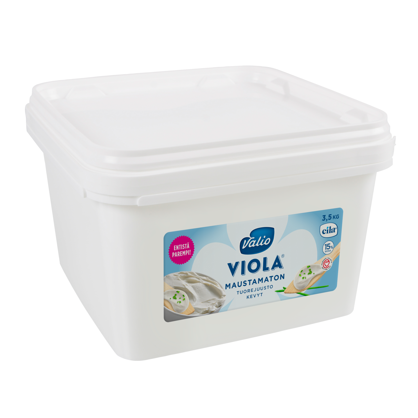 Valio Viola kevyt 3,5 kg maustamaton tuorejuusto laktoositon