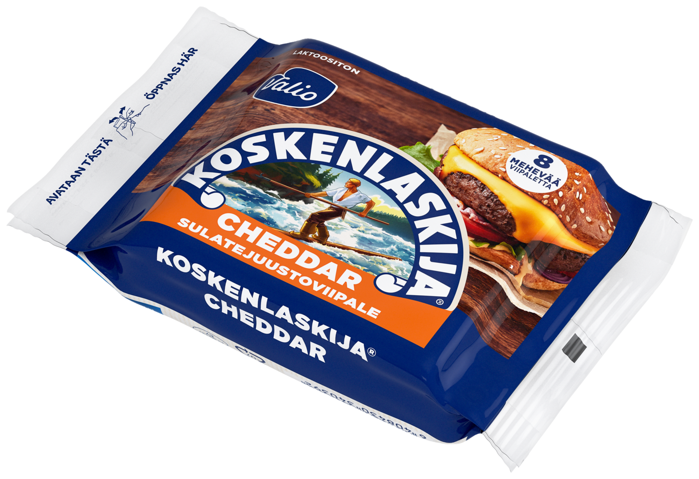 Valio Koskenlaskija 200 g cheddar sulatejuustoviipale laktoositon