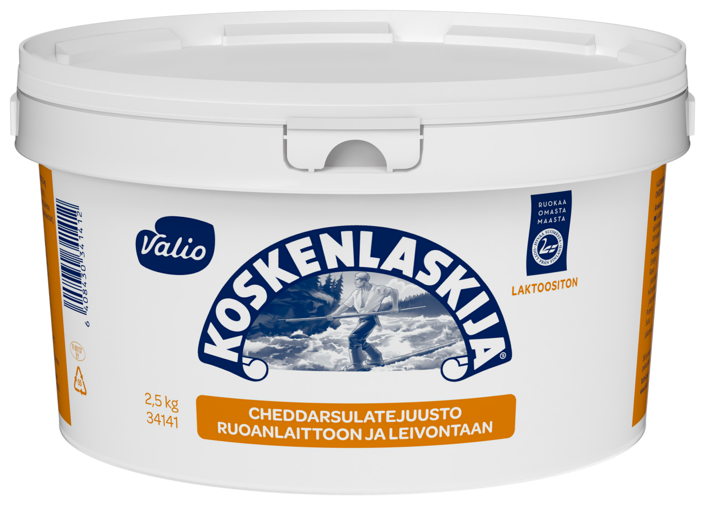 Valio Koskenlaskija 2,5 kg cheddar sanko laktoositon — HoReCa-tukku Kespro