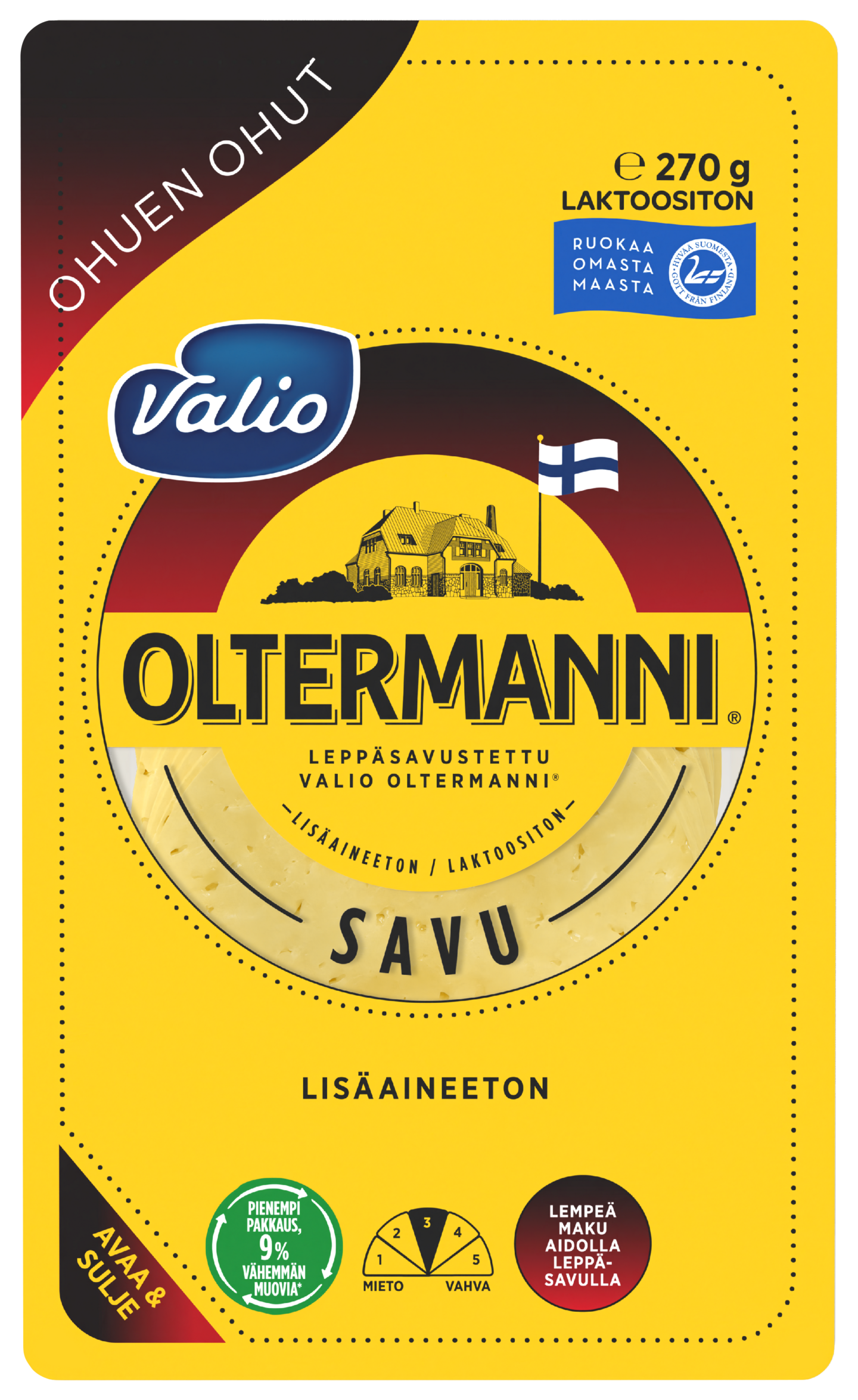 Valio Oltermanni 270g savu ohuen ohuet viipaleet