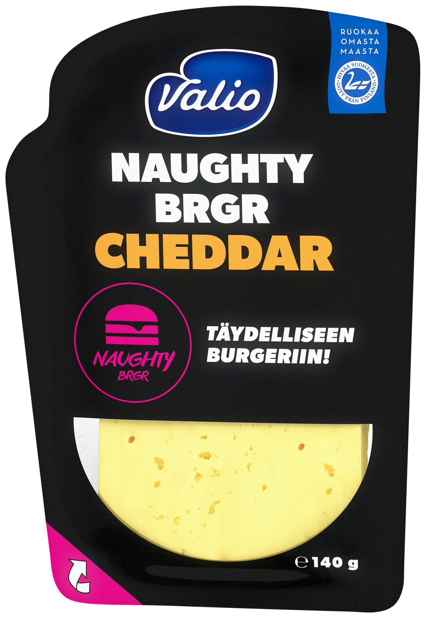 Valio Naughty Brgr Cheddar e140 g viipale | K-Ruoka Verkkokauppa