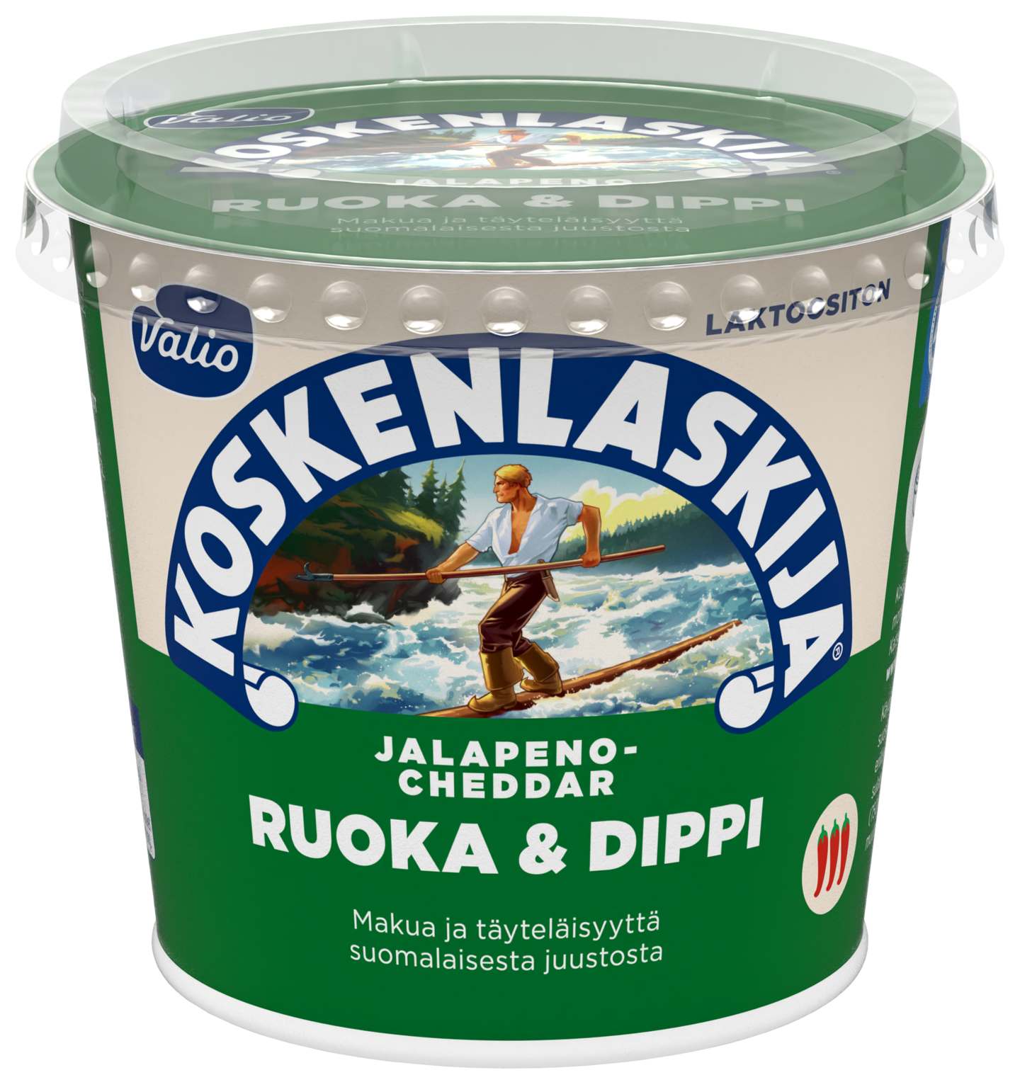 Valio Koskenlaskija Ruoka Dippi e250g jalopeno-cheddar laktoositon |  K-Ruoka Verkkokauppa