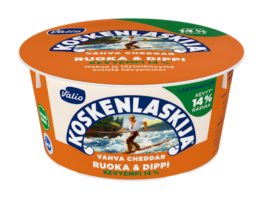 Koskenlaskija Ruoka&Dippi vahva cheddar 125g laktoositon