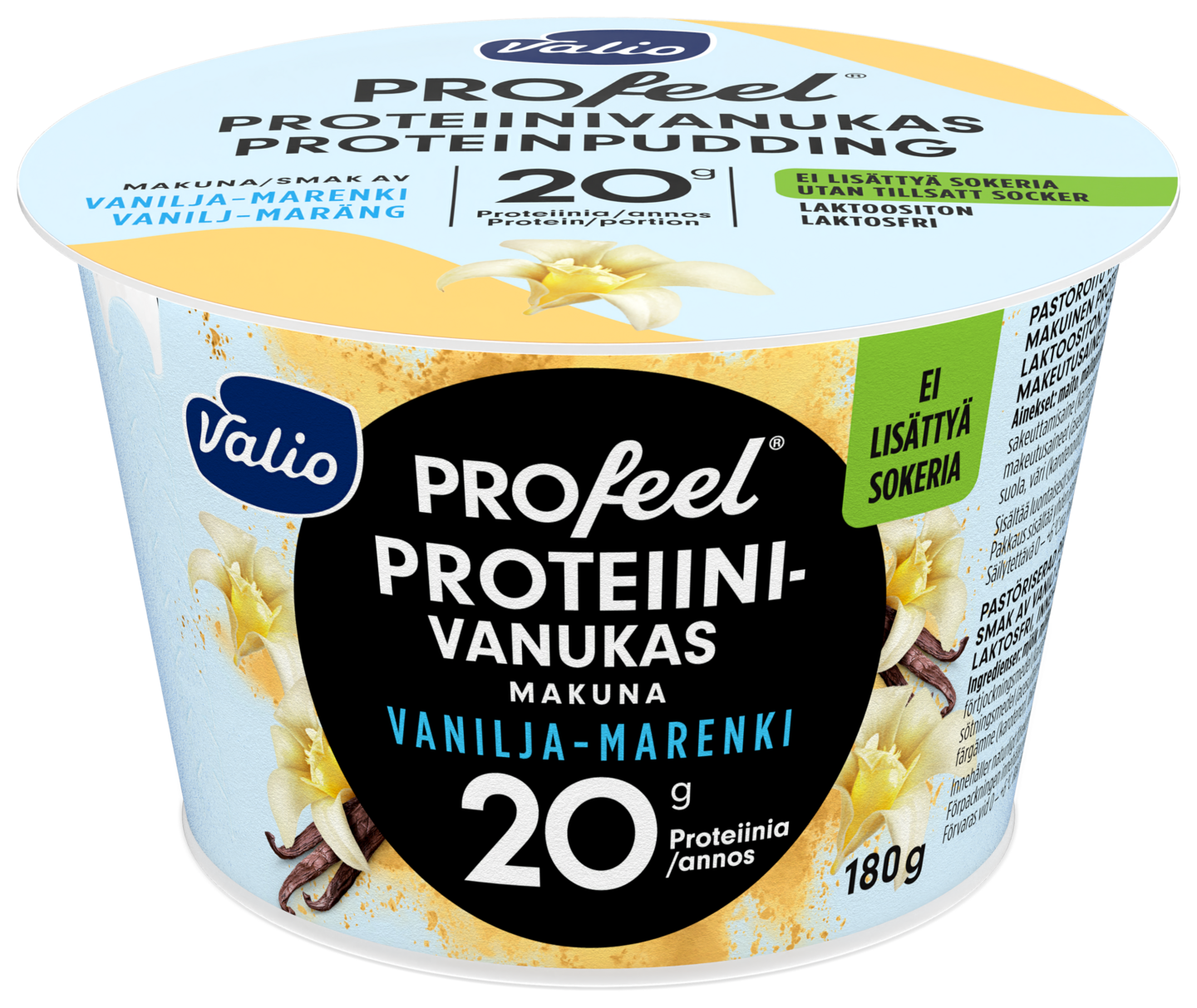 Valio PROfeel proteiinivanukas 180g vanilja-marenki laktoositon