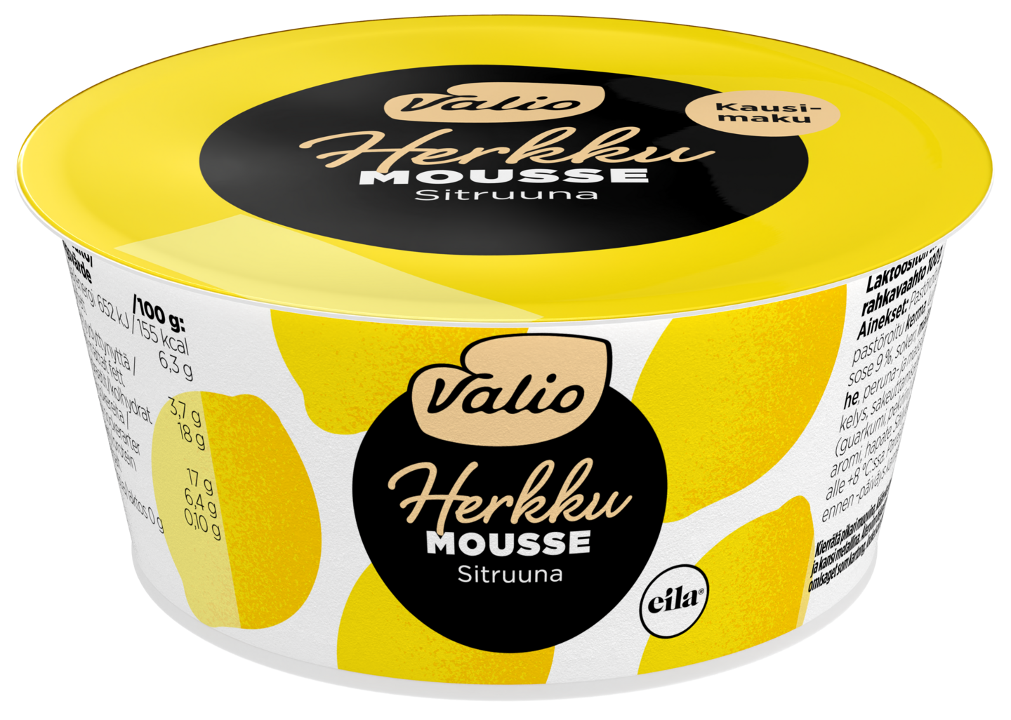 Valio Herkku mousse 100g sitruuna laktoositon