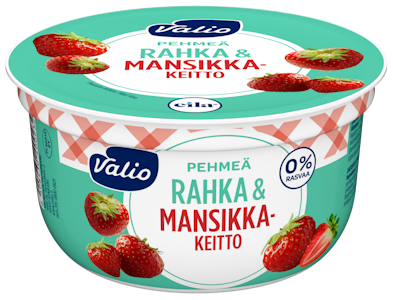 Valio pehmeä rahka ja mansikkakeitto 150g laktoositon