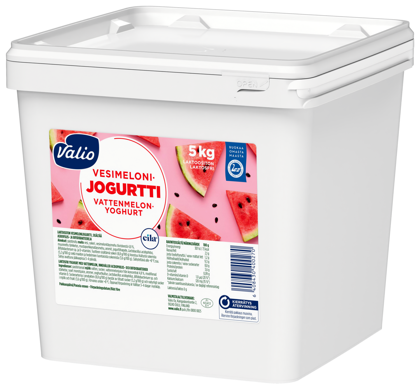 Valio jogurtti vesimeloni 5kg laktoositon