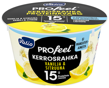 Valio PROfeel kerrosrahka 175g vanilja-sitruuna laktoositon