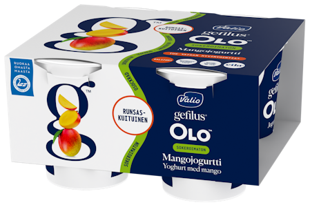 Valio Gefilus OLO jogurtti 4x125 g mango sokeroimaton laktoositon