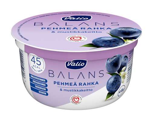 Valio Balans pehmeä rahka ja mustikkakeitto 150g laktoositon