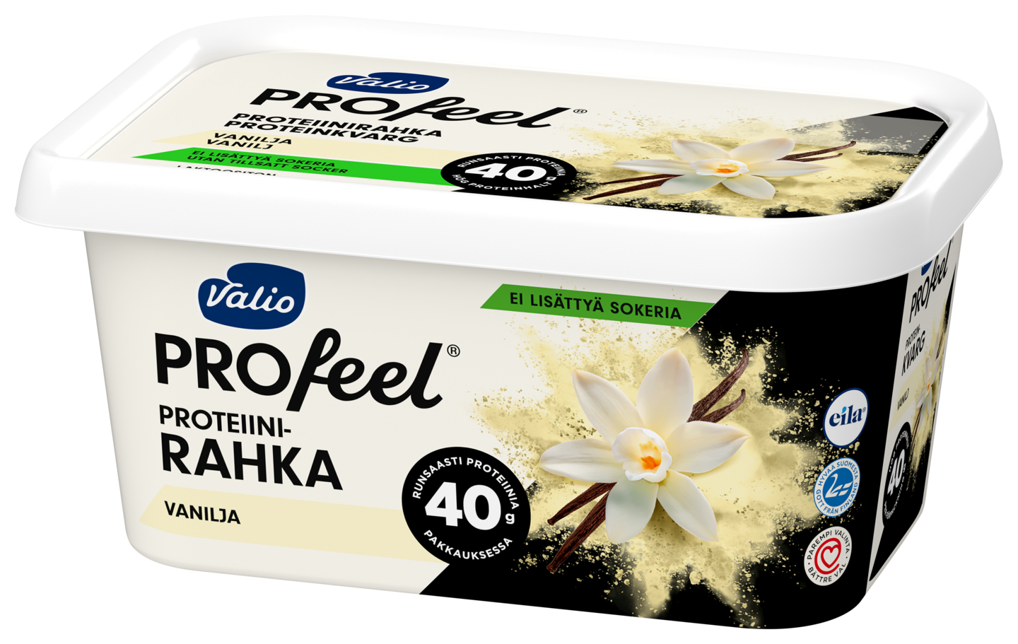 Valio PROfeel proteiinirahka sokeroimaton 400g vanilja laktoositon