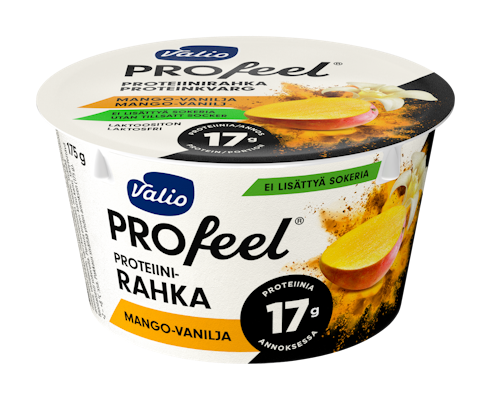 Valio PROfeel proteiinirahka 175g mango-vanilja sokeroimaton laktoositon