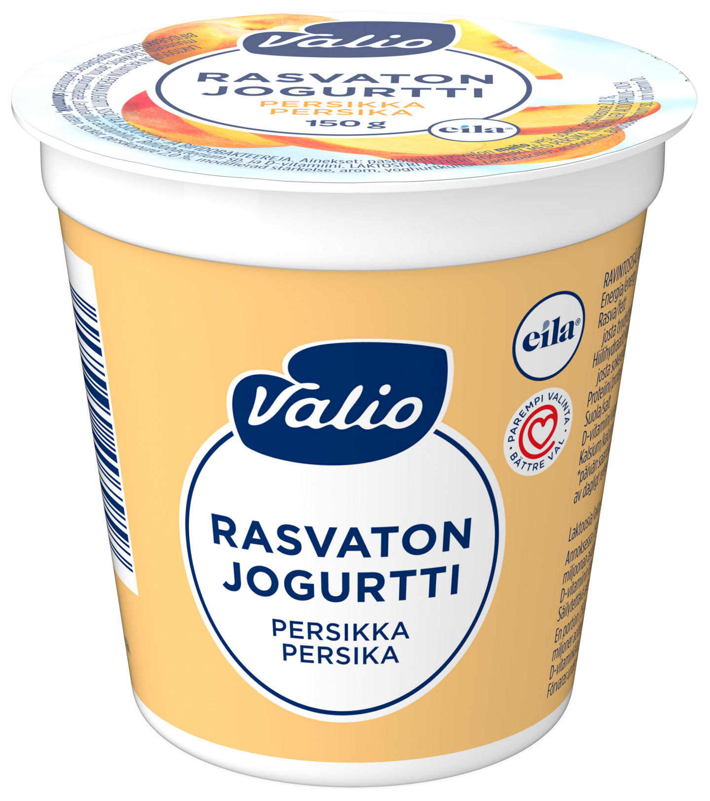 Valio jogurtti 150g persikka laktoositon rasvaton