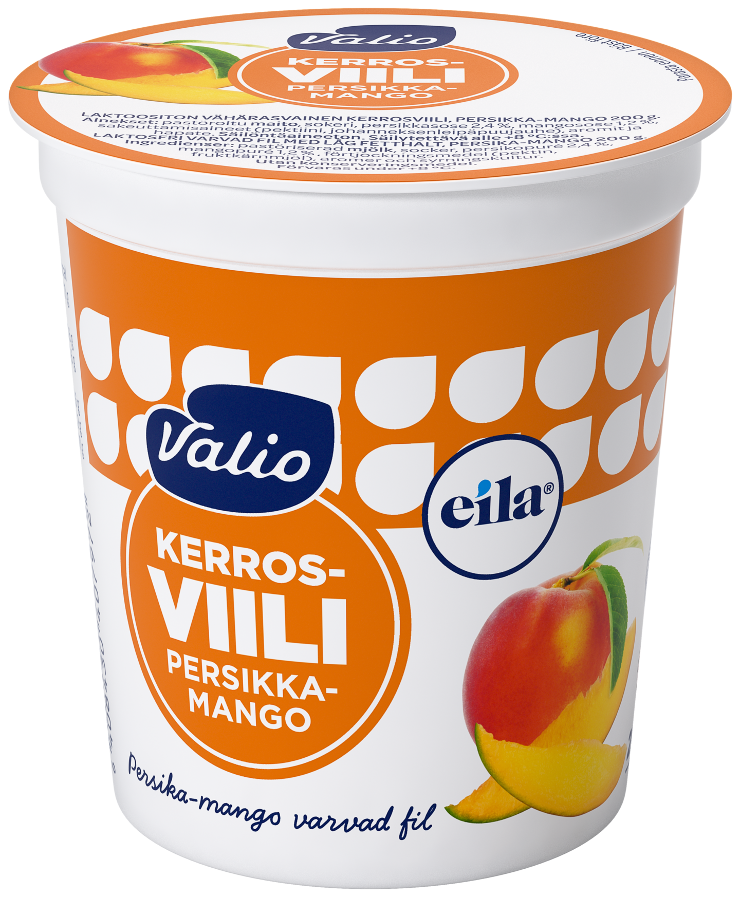 Valio kerrosviili 1% 200g persikka-mango laktoositon