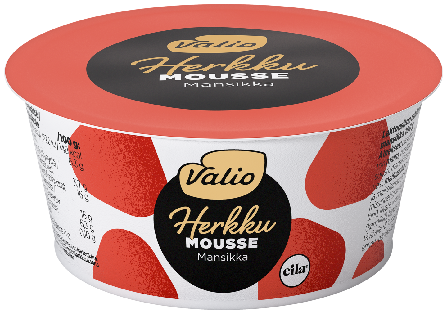 Valio Herkku mousse 100g mansikka laktoositon