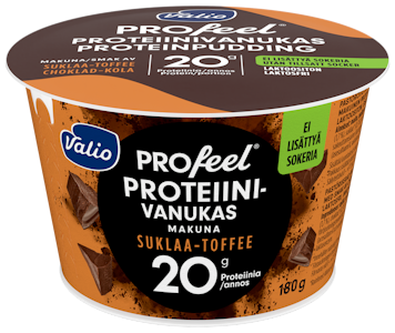 Valio Profeel proteiinivanukas 180g suklaa-toffee laktoositon